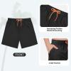 image:imageAmerican Trends Mens Swimsuits Mens Swim Trunks with Compression Liner Summer Beachwear Bathing Suit for MenF2 Totem Black