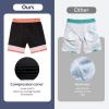 image:imageAmerican Trends Mens Swimsuits Mens Swim Trunks with Compression Liner Summer Beachwear Bathing Suit for MenPink Orange Banana