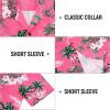 image:imageAmerican Trends Big and Tall Hawaiian Shirts for Men Short Sleeve Plus Size 4XL 5XL 6XL Relaxed Fit Vacation Beach WearPink Tropical Flamingo