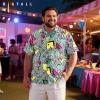 image:imageAmerican Trends Big and Tall Hawaiian Shirts for Men Short Sleeve Plus Size 4XL 5XL 6XL Relaxed Fit Vacation Beach WearRetro 80s Geometric