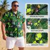 image:imageAmerican Trends Big and Tall Hawaiian Shirts for Men Short Sleeve Plus Size 4XL 5XL 6XL Relaxed Fit Vacation Beach WearTropical Green Alien