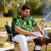 image:imageAmerican Trends Big and Tall Hawaiian Shirts for Men Short Sleeve Plus Size 4XL 5XL 6XL Relaxed Fit Vacation Beach WearTropical Green Alien