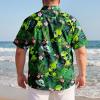 image:imageAmerican Trends Big and Tall Hawaiian Shirts for Men Short Sleeve Plus Size 4XL 5XL 6XL Relaxed Fit Vacation Beach WearTropical Green Alien