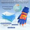 image:imageAmerican Trends Winter Gloves for Kids Waterproof Boys Girls Cute Snow Ski Gloves Toddler Snowboarding Gloves Windproof01 Royal BlueDinosaur