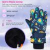 image:imageAmerican Trends Winter Gloves for Kids Waterproof Boys Girls Cute Snow Ski Gloves Toddler Snowboarding Gloves WindproofNavy