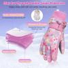 image:imageAmerican Trends Winter Gloves for Kids Waterproof Boys Girls Cute Snow Ski Gloves Toddler Snowboarding Gloves WindproofPink