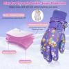 image:imageAmerican Trends Winter Gloves for Kids Waterproof Boys Girls Cute Snow Ski Gloves Toddler Snowboarding Gloves WindproofPurple