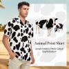 image:imageAmerican Trends Hawaiian Button Down Short Sleeve ShirtCow Print