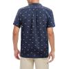 image:imageMens Hawaiian Shirt Floral Print Aloha Shirt Comfortable Novelty Button Down Shirts Casual Short Sleeve Beachwear for MenNavy With Rainbow Heart