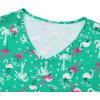 image:imageAmerican Trends 2 Pack Cotton Pajamas for Women Set Two Piece Short Sleeve Sleepwear Tops with Capri Pants Summer Pj SetFlamingo on Green