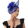 image:image2025 KentuckyDerby Fascinators Hats for Women Tea Party Hats Headwear Hair Clip for Wedding ChurchBlue