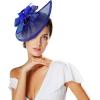 image:image2025 KentuckyDerby Fascinators Hats for Women Tea Party Hats Headwear Hair Clip for Wedding ChurchBlue