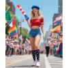 image:imageAmerican Trends Knee High Socks for Women Striped Tube Socks Youth Athletic Soccer SocksAmerican Flag  Star