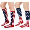 image:imageAmerican Trends Knee High Socks for Women Striped Tube Socks Youth Athletic Soccer SocksRed Striped Star