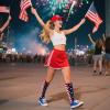 image:imageAmerican Trends Knee High Socks for Women Striped Tube Socks Youth Athletic Soccer SocksRed Striped Star