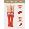 image:imageAmerican Trends Knee High Socks for Women Striped Tube Socks Youth Athletic Soccer SocksRed White Stripes  White Red Stripes