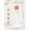image:imageAmerican Trends Knee High Socks for Women Striped Tube Socks Youth Athletic Soccer SocksRed White Stripes  White Red Stripes