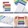 image:imageAmerican Trends Knee High Socks for Women Striped Tube Socks Youth Athletic Soccer SocksWhite  Rainbow