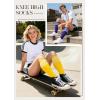 image:imageAmerican Trends Knee High Socks for Women Striped Tube Socks Youth Athletic Soccer SocksYellow White Stripes  Blue White Stripes