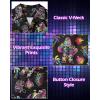 image:imageNeon Shirts for Men  Vibrant Print Short Sleeve Button Down Rave Outfit for Party Festivals amp VacationsNeon Bigfoot