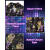 image:imageNeon Shirts for Men  Vibrant Print Short Sleeve Button Down Rave Outfit for Party Festivals amp VacationsNeon Dinosaur