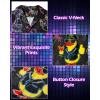 image:imageNeon Shirts for Men  Vibrant Print Short Sleeve Button Down Rave Outfit for Party Festivals amp VacationsNeon Duck