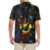image:imageNeon Shirts for Men  Vibrant Print Short Sleeve Button Down Rave Outfit for Party Festivals amp VacationsNeon Duck