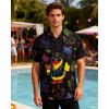 image:imageNeon Shirts for Men  Vibrant Print Short Sleeve Button Down Rave Outfit for Party Festivals amp VacationsNeon Duck