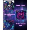 image:imageNeon Shirts for Men  Vibrant Print Short Sleeve Button Down Rave Outfit for Party Festivals amp VacationsNeon Raccoon