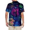 image:imageNeon Shirts for Men  Vibrant Print Short Sleeve Button Down Rave Outfit for Party Festivals amp VacationsNeon Raccoon