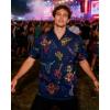 image:imageNeon Shirts for Men  Vibrant Print Short Sleeve Button Down Rave Outfit for Party Festivals amp VacationsNeon Skull