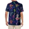 image:imageNeon Shirts for Men  Vibrant Print Short Sleeve Button Down Rave Outfit for Party Festivals amp VacationsNeon Skull