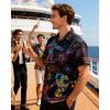 image:imageNeon Shirts for Men  Vibrant Print Short Sleeve Button Down Rave Outfit for Party Festivals amp VacationsNeon Space Galaxy