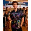 image:imageNeon Shirts for Men  Vibrant Print Short Sleeve Button Down Rave Outfit for Party Festivals amp VacationsNeon Space Galaxy