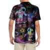image:imageNeon Shirts for Men  Vibrant Print Short Sleeve Button Down Rave Outfit for Party Festivals amp VacationsNeon Space Galaxy
