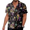 image:imageNeon Shirts for Men  Vibrant Print Short Sleeve Button Down Rave Outfit for Party Festivals amp VacationsNeon Dinosaur