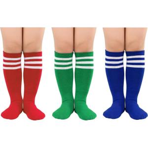 image:imageAmerican Trends Toddler Kids Youth Soccer SocksLong Knee High Socks for Boys Girls Baseball Softball Football 112 years3 Pack Blue Red Green