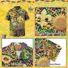 image:imageMens Hawaiian Shirt Floral Print Aloha Shirt Comfortable Novelty Button Down Shirts Casual Short Sleeve Beachwear for MenMardi Gras Masquerade