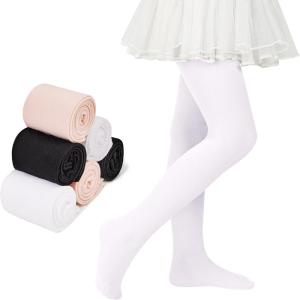 image:imageAmerican Trends 6Pack Toddler Ballet TightsSoft Tights for Girls 114 Versatile for Dance School Daily Halloween WearWhite2Light Pink2Black2