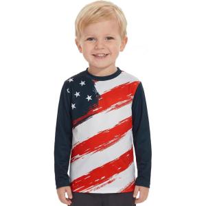 image:imageAmerican Trends Kids Rash Guard UPF 50 Sun Protection Rashguard for Outdoor Athletic  Long Sleeve Sun Shirts 29TAmerican Flag