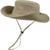 image:imageSun Hats for Men Women Wide Brim Fishing Hat Summer Bucket Hat Outdoor Safari Boonie Cap Dark Khaki One Size