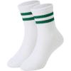 image:imageAmerican Trends Kids Athletic Boys Girls Crew Socks Toddler Striped Socks School Uniform Socks 4 Pairs 412 Years1 Pair Green Stripes