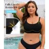image:imageAmerican Trends Plus Size Bikini Top for Women Large Bust Swim Tops Sports Swim Bra with Strong SupportBlack