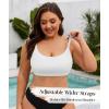 image:imageAmerican Trends Plus Size Bikini Top for Women Large Bust Swim Tops Sports Swim Bra with Strong SupportWhite