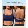 image:imageWomens Fashion Bikini Swim Top Comfortable Supportive Sports Bra Swimsuit Top for Swimming Beach YogaInsignia Blue