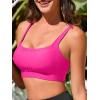 image:imageWomens Fashion Bikini Swim Top Comfortable Supportive Sports Bra Swimsuit Top for Swimming Beach YogaNeon Pink
