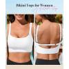 image:imageWomens Fashion Bikini Swim Top Comfortable Supportive Sports Bra Swimsuit Top for Swimming Beach YogaWhite