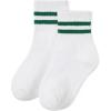 image:imageAmerican Trends Kids Athletic Boys Girls Crew Socks Toddler Striped Socks School Uniform Socks 4 Pairs 412 Years1 Pair Green Stripes