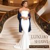 image:imageAmerican Trends Shawls and Wraps for Evening DressesLightweight Wrap for Wedding partyGift for Bridesmaids Bridal GuestsNavy Blue