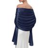image:imageAmerican Trends Shawls and Wraps for Evening DressesLightweight Wrap for Wedding partyGift for Bridesmaids Bridal GuestsNavy Blue